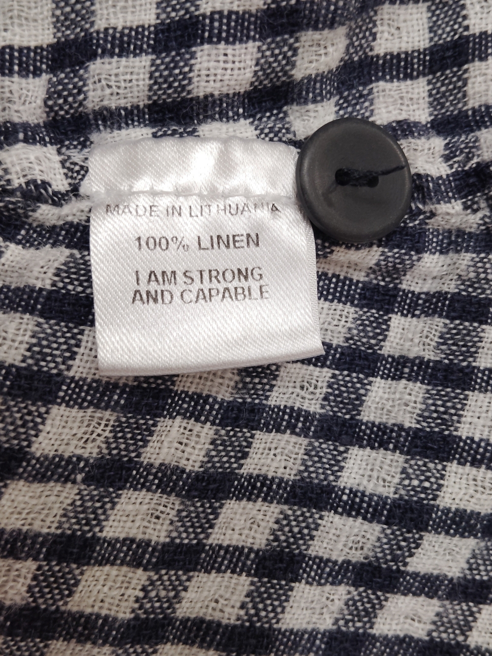 Flax Women's Dress Gingham Midi Sleeveless Collared 100% Linen Button Front Sz S - Picture 6 of 10